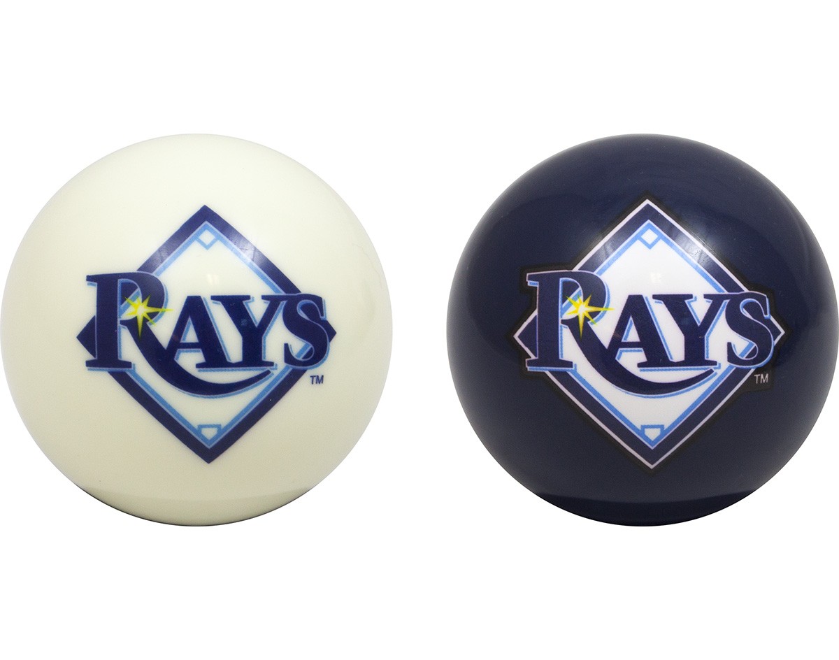 MLB Imperial Tampa Bay Rays Pool Billiard Cue/8 Ball One Pair - Blue & White