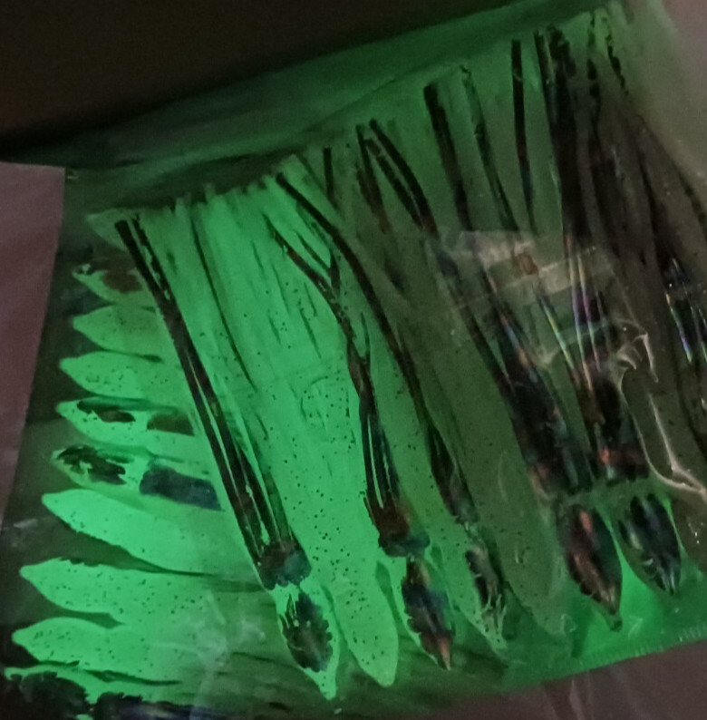 20 Trolling Skirts UV Flash Fishing Squid Lure Big Game Hoochie Tuna Mahi lot