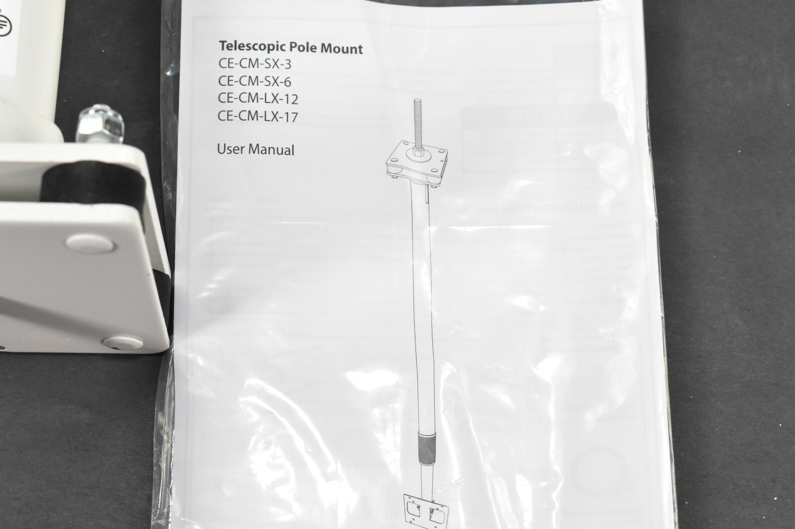 Lot of 2 CE-CM-SX-3 - 3' Telescoping Ceiling Mount LCD/PVM Pole