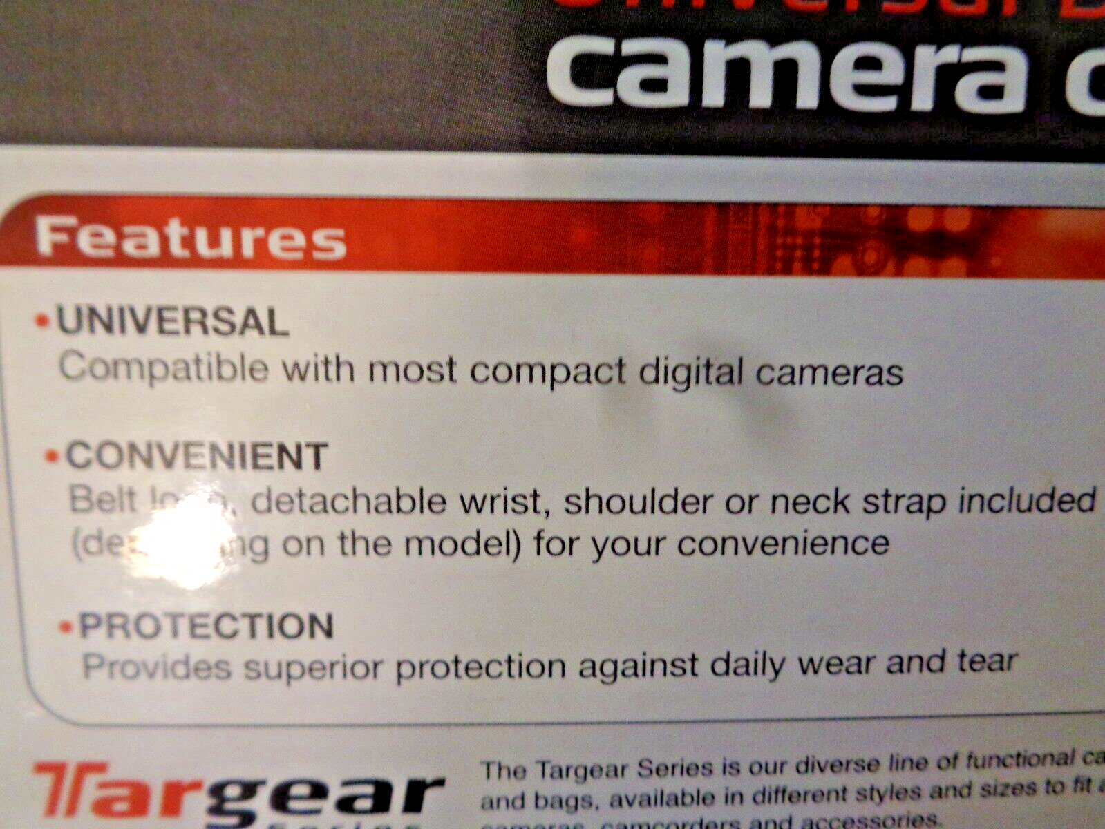 Targus Universal Compact Digital Camera Case Built in Belt Quick Release Access