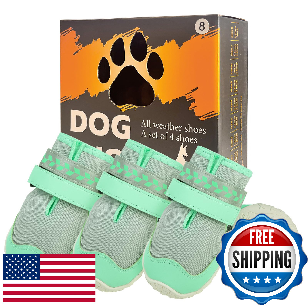 BEAUTYZOO Waterproof Dog Shoes for Winter Cold Weather, Anti Slip Dog Boots for
