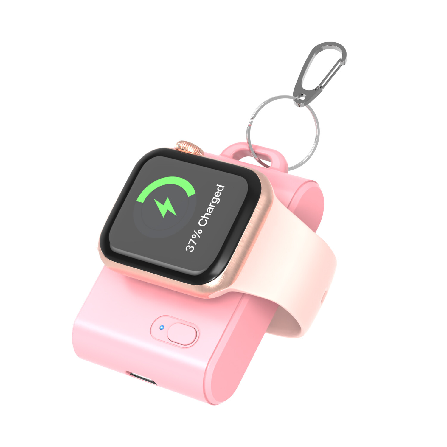 2000mAh Power Bank Compact Magnetic iWatch Charger for Apple Watch Series Pink