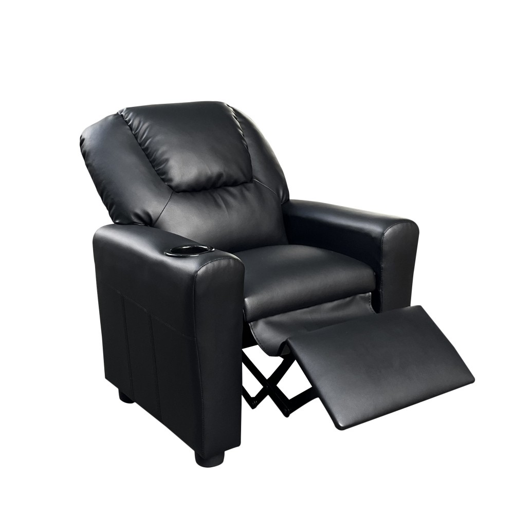 Marisa 23" Yellow PU Leather Kids Recliner Chair with Cupholder DJYC