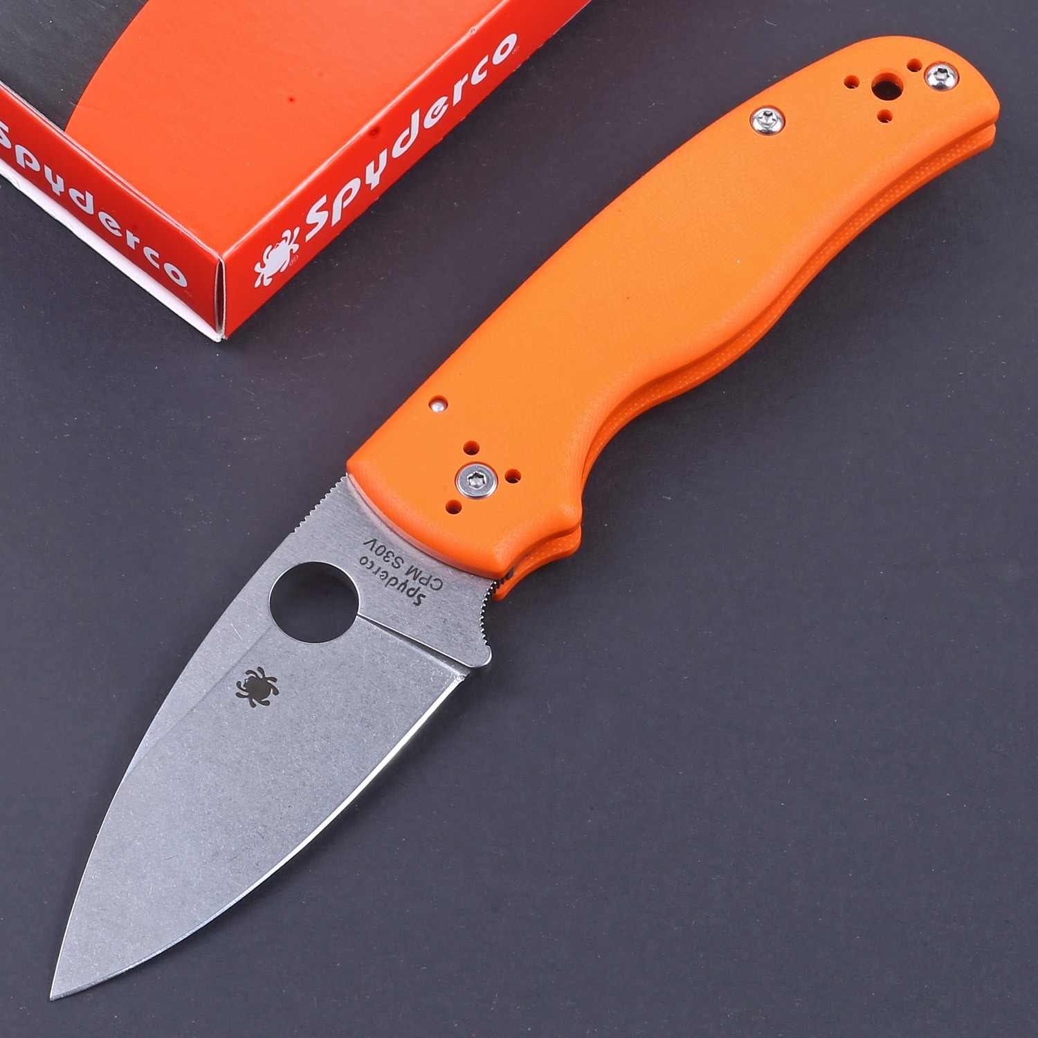 C229 Shaman Orange G10 Handle Big Size Thick Heavy Duty Pocket Folding Knife New