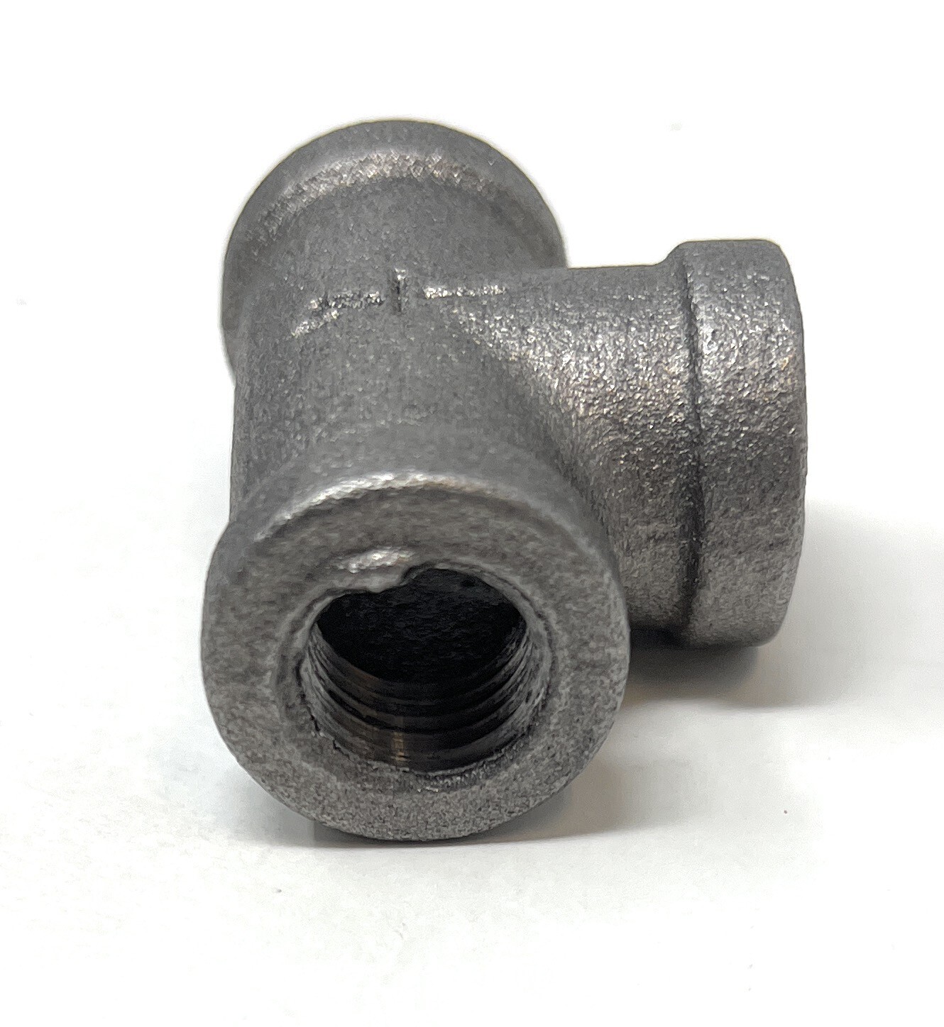 Black Steel Female Threaded Iron Pipe Fitting 1/4" NPT Tee Malleable Tee Fitting