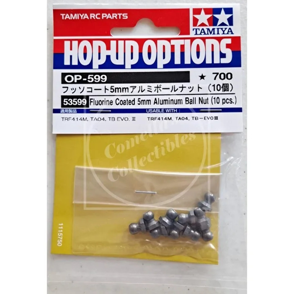 Tamiya 53599 Fluorine Coated 5mm Aluminum Ball Nut (10 pcs)