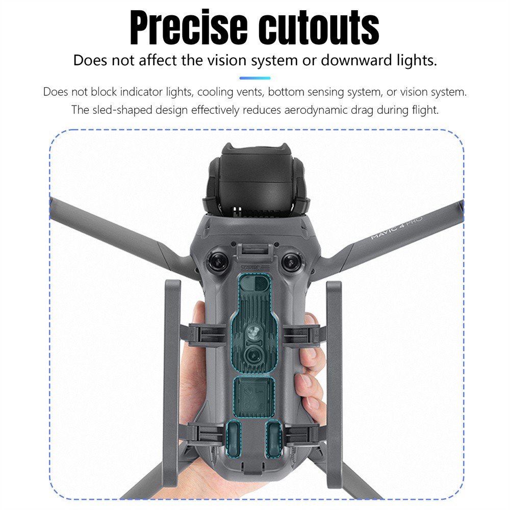 Collapsible Sled Booster Kickstand Landing Protector for DJI Mavic 4 Pro Drone