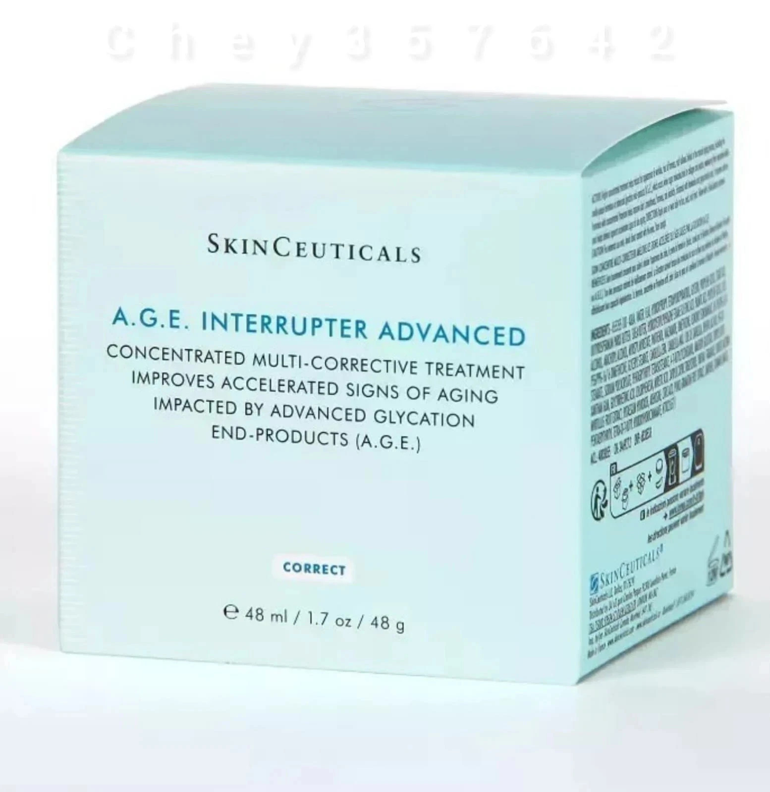 SkinCeuticals A.G.E. Interrupter Advanced Face Cream 1.7 oz / 48 ml | New Sealed