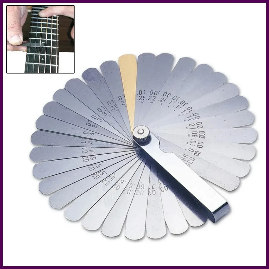 Feeler Gauge Set 32 Fret Guitar Neck Relief String Height Luthier Tool Guage