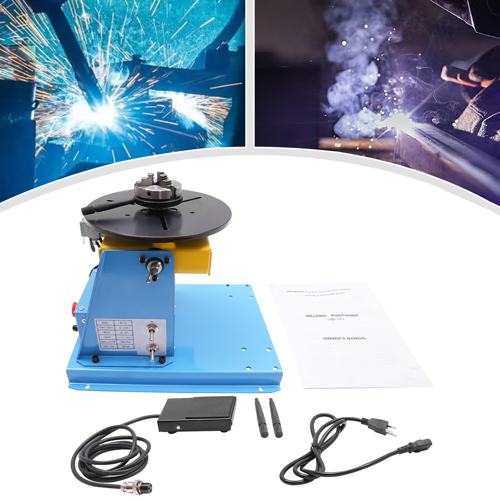 Countertop Rotary Welding Positioner Turntable Electric Weld Positioner Table