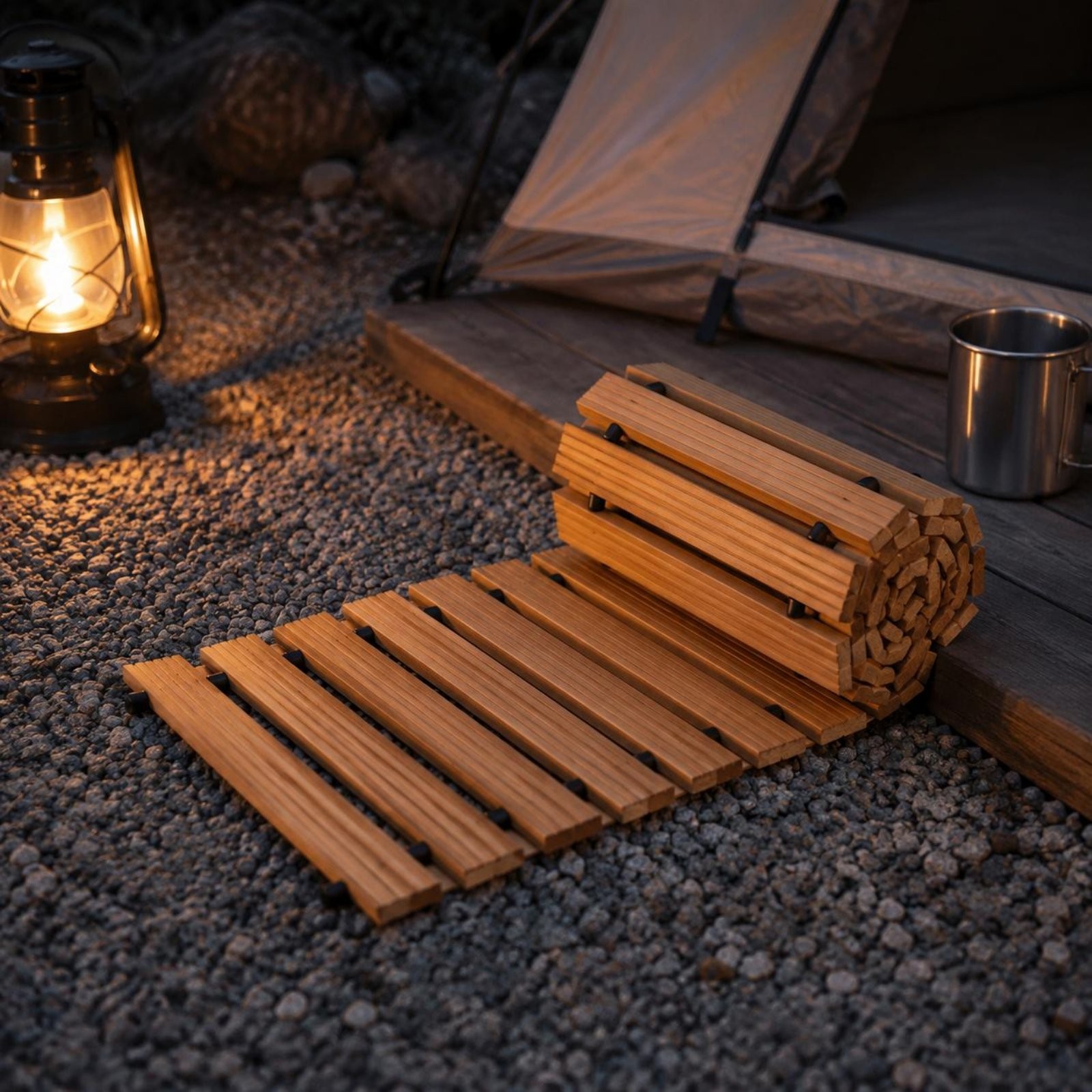Wooden Garden Walkway Weather-Resistant Roll-Unrolled Wooden Walkway Sturdy