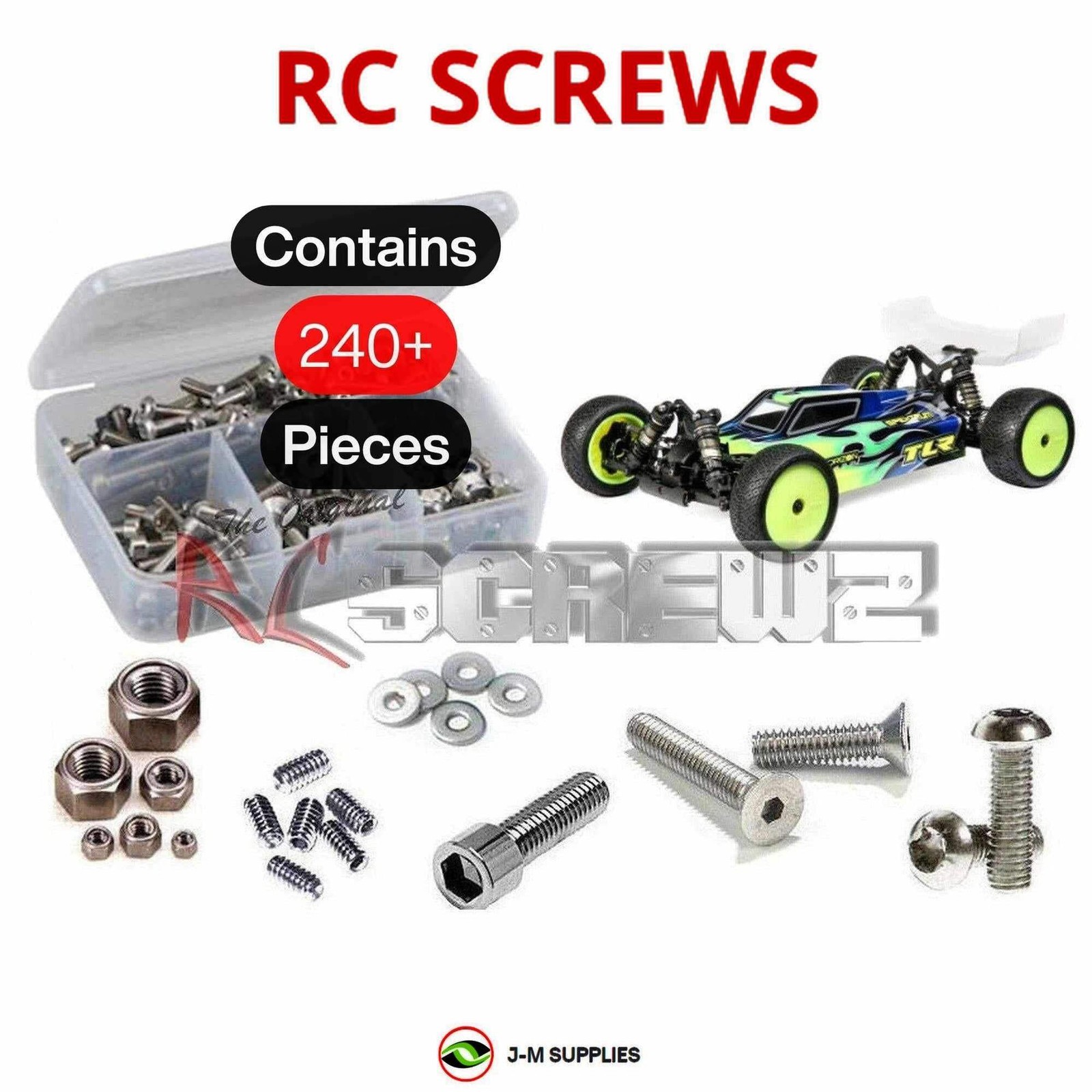 RCScrewZ Stainless Screw Kit los115 for Losi 22X-4 1/10 Buggy (#TLR03020) | SET