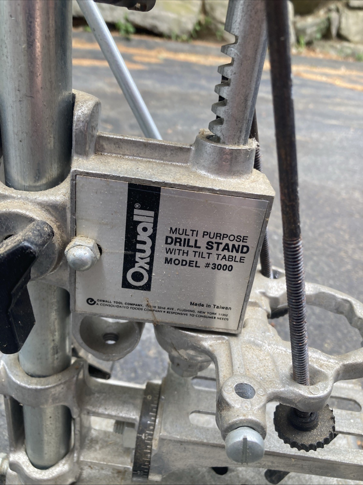 OXWALL MULTI PURPOSE DRILL STAND WITH TILT TABLE MODEL # 3000 VINTAGE