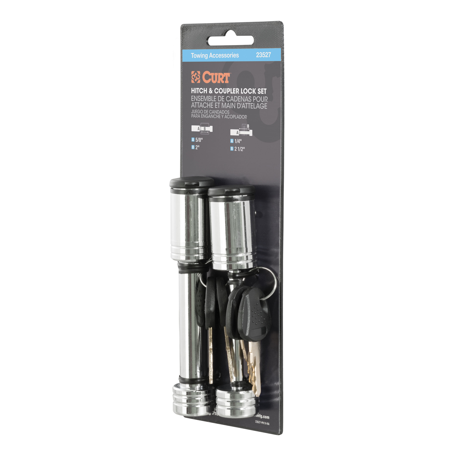Hitch & Coupler Lock Set (2" Receiver, 2-1/2" Latch)