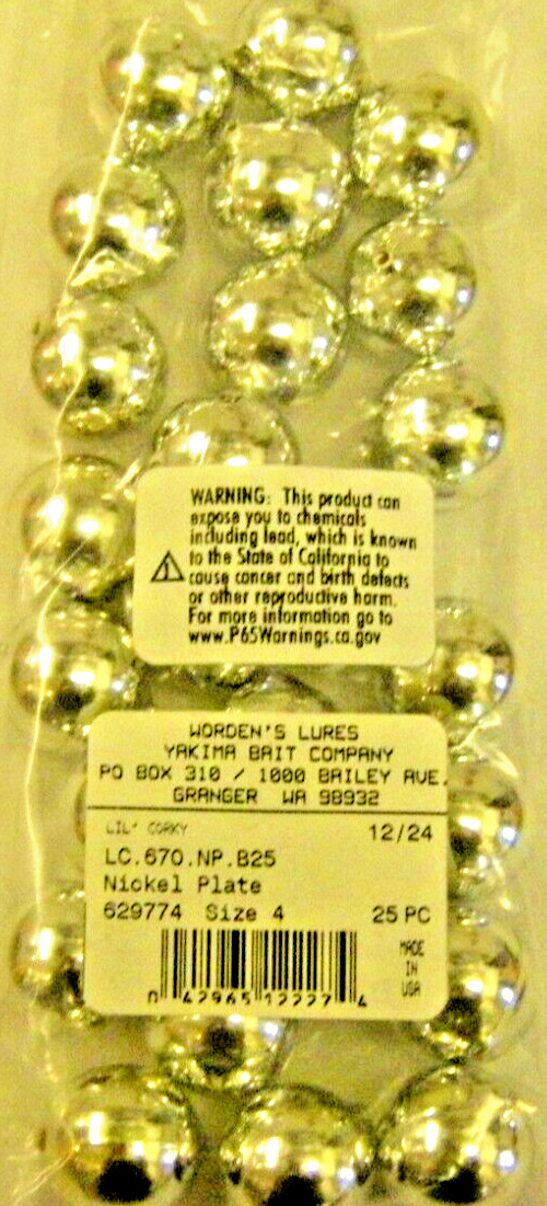 Worden's Lures Yakima Bait LIL Corky Corkies Float Steelhead Trout 670-NP 25pk