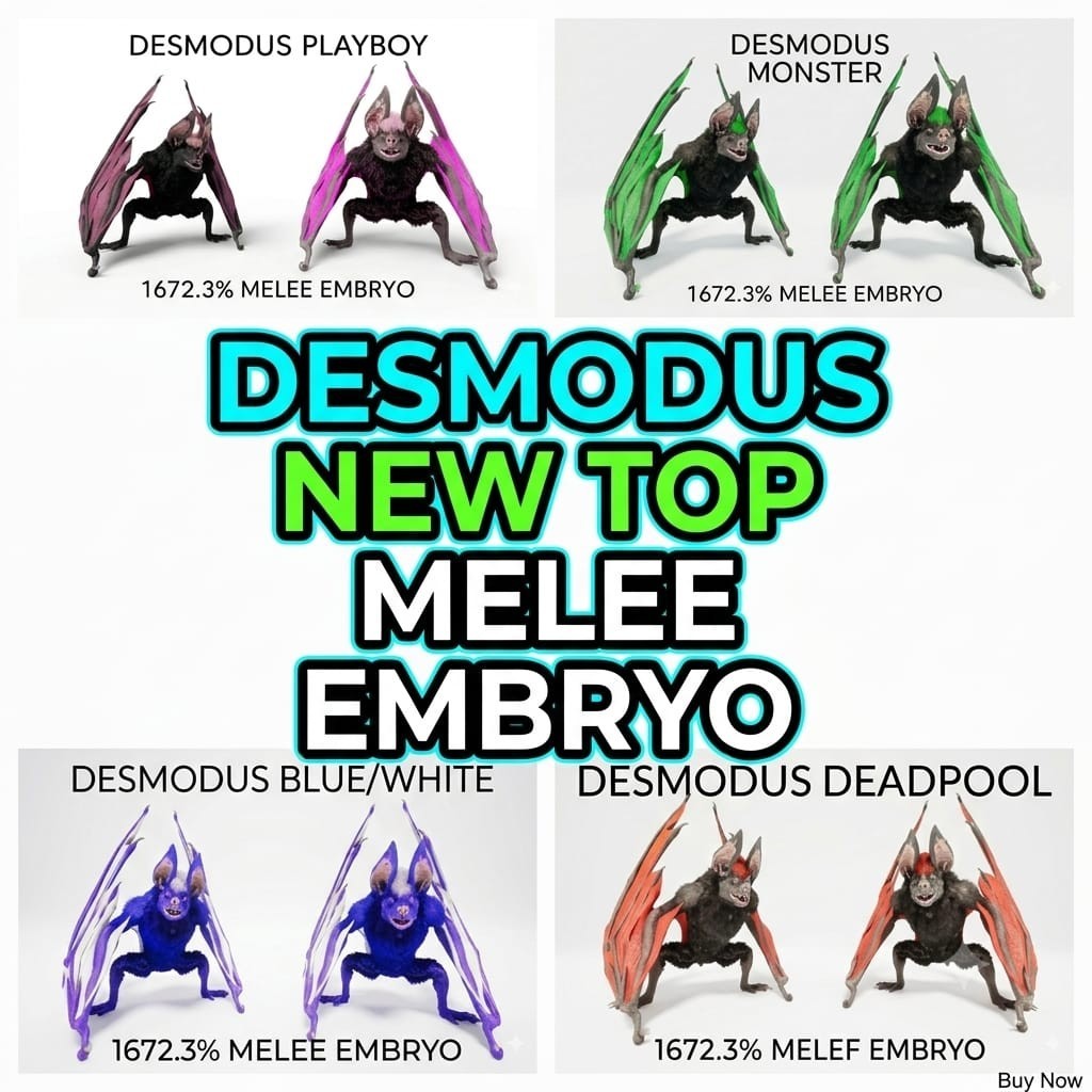 DESMODUS TOP MELEE - Embryo Pair - Ark Survival Ascended PVE Official Crossplay