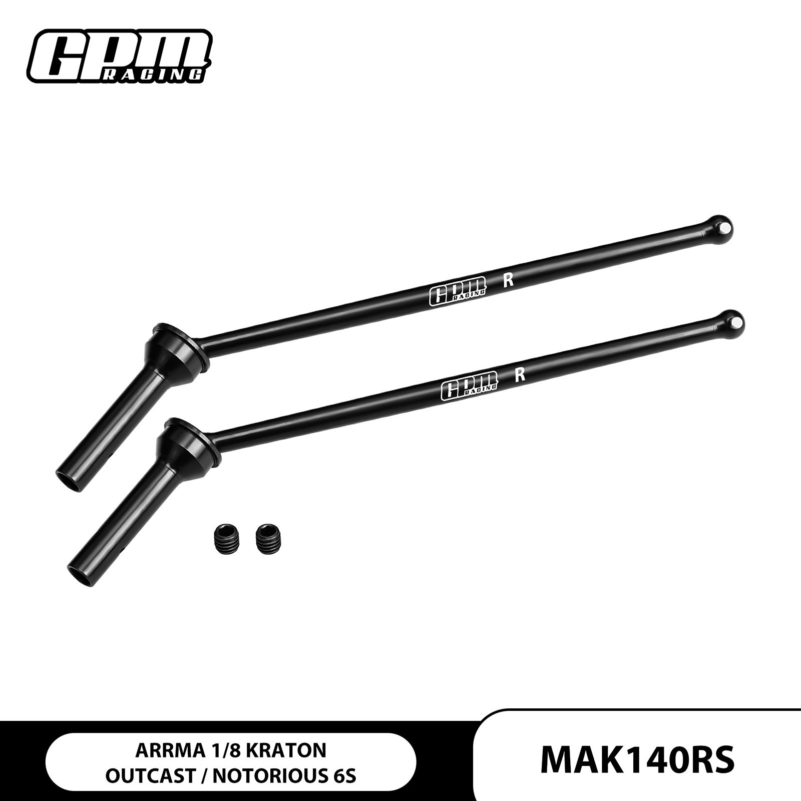 GPM #45 Harden Steel Rear CVD Driveshaft For ARRMA 1/8 Kraton Notorious Outcast