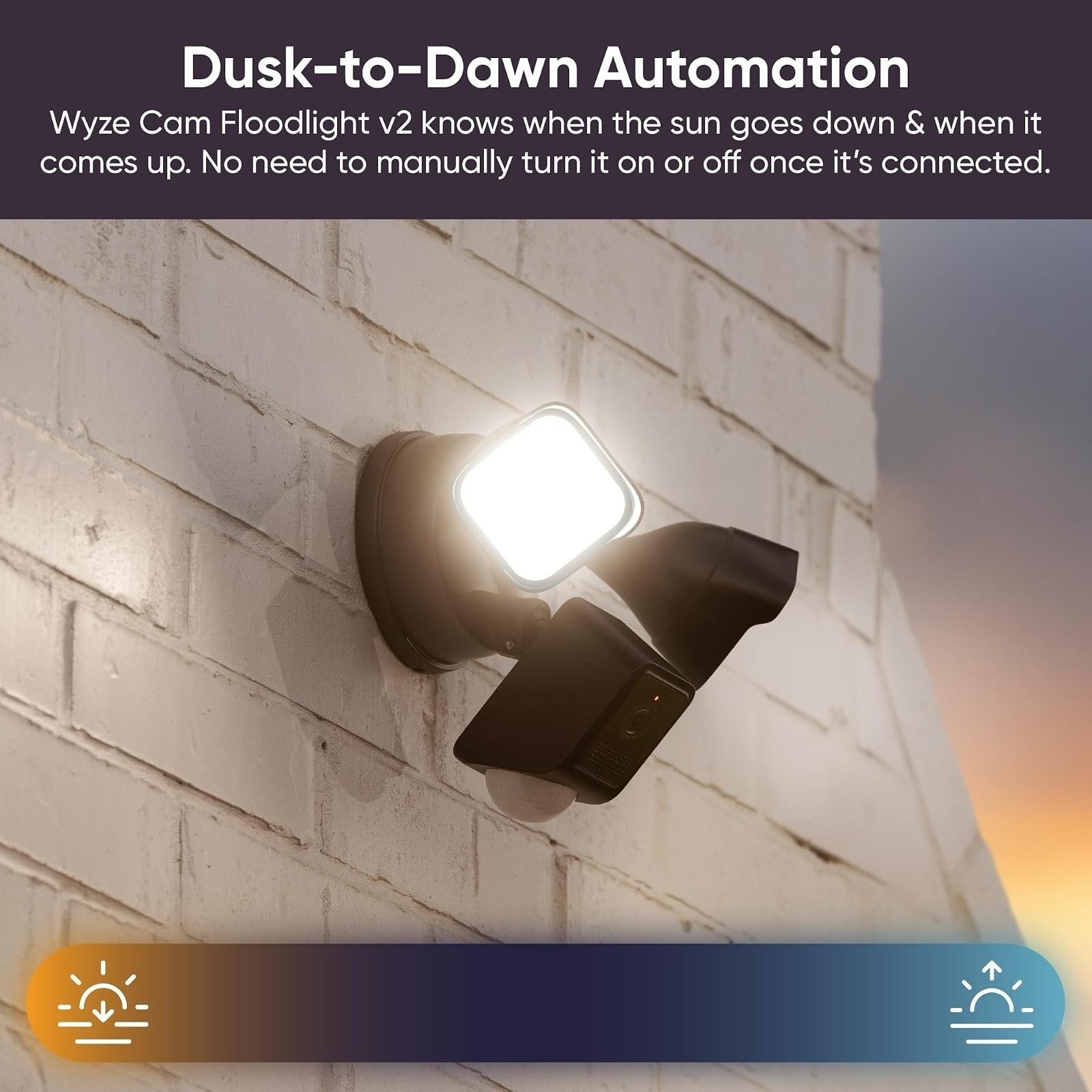 WYZE Floodlight Camera v2 - 2K HD Security Camera with Night Vision