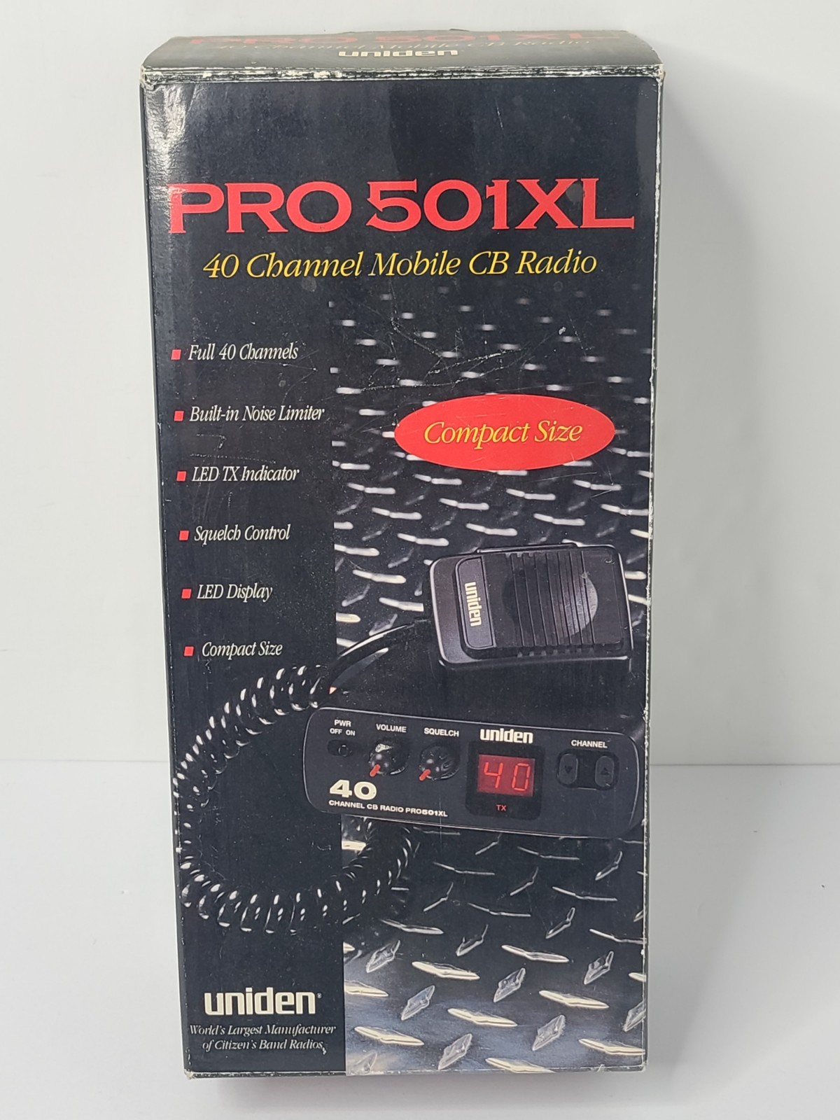 Uniden Pro 501 XL 40 Channel Mobile Compact CB Radio New Open Box