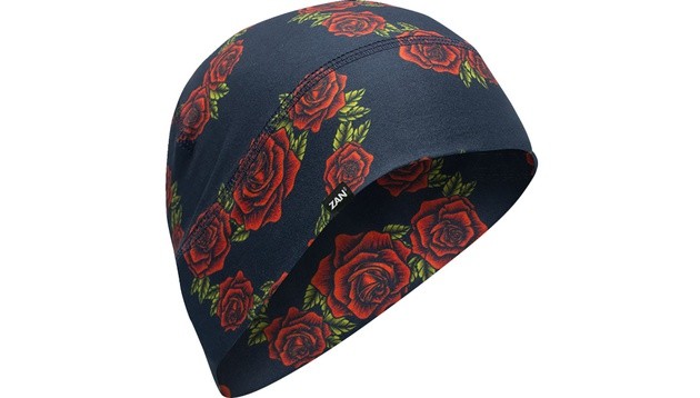 Zan Headgear SportFlex Rose Hearts Beanie Black/Red