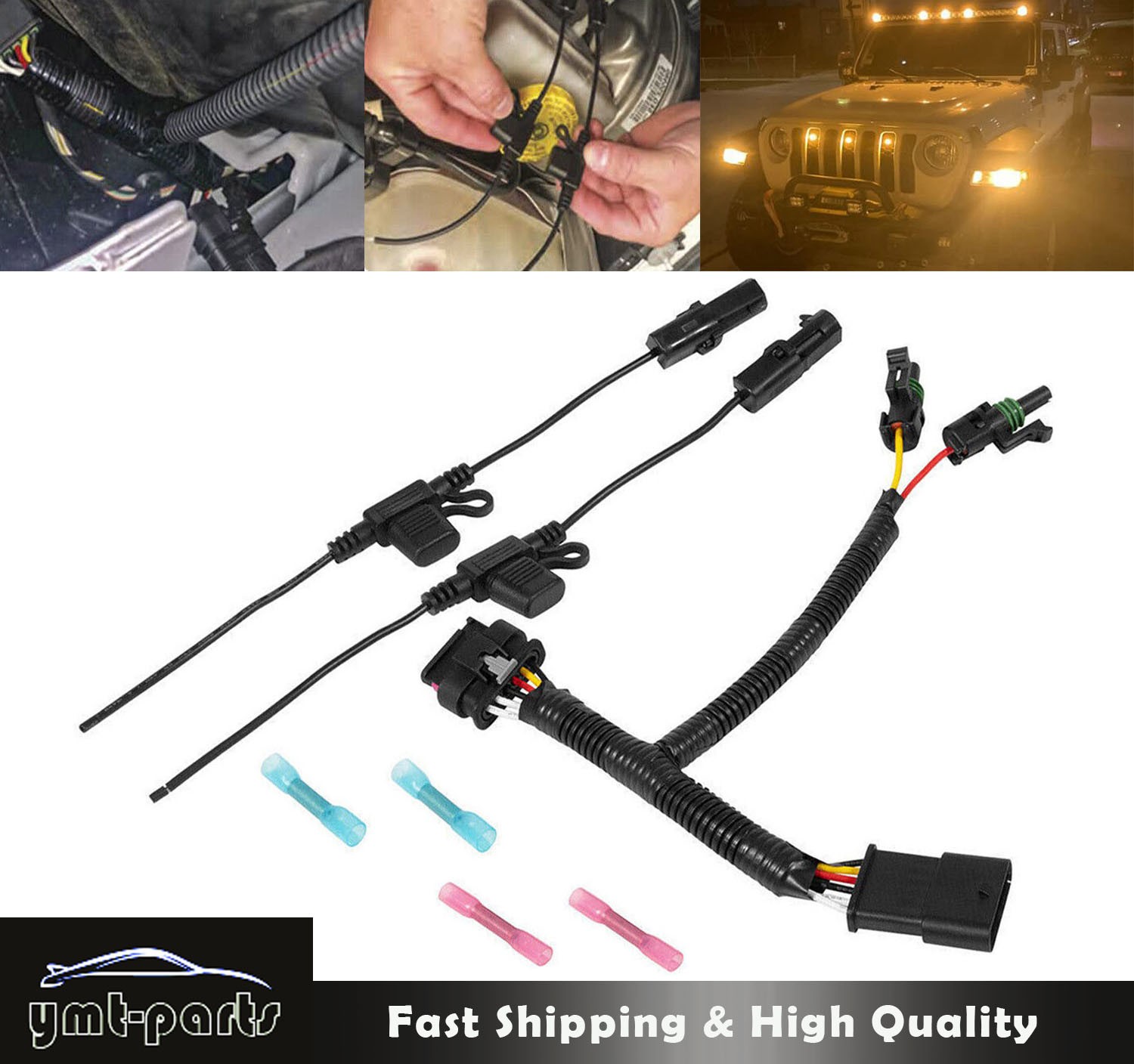 Daytime Running Light Adapter Wiring Harness For Jeep Wrangler JL & Gladiator JT