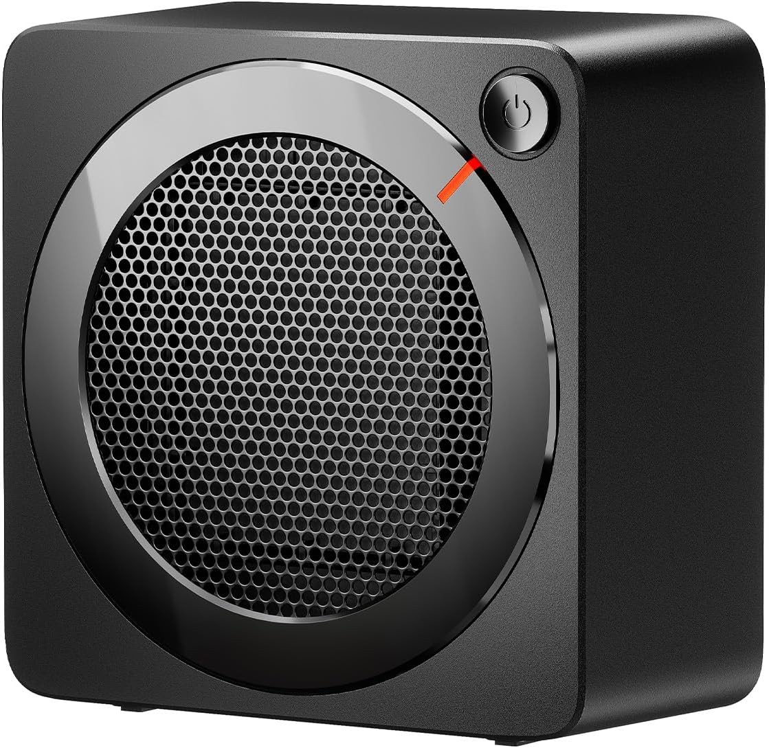 Gaiatop Mini Space Heater, Lightweight PTC Ceramic Fast Heating 500W Energy Effi