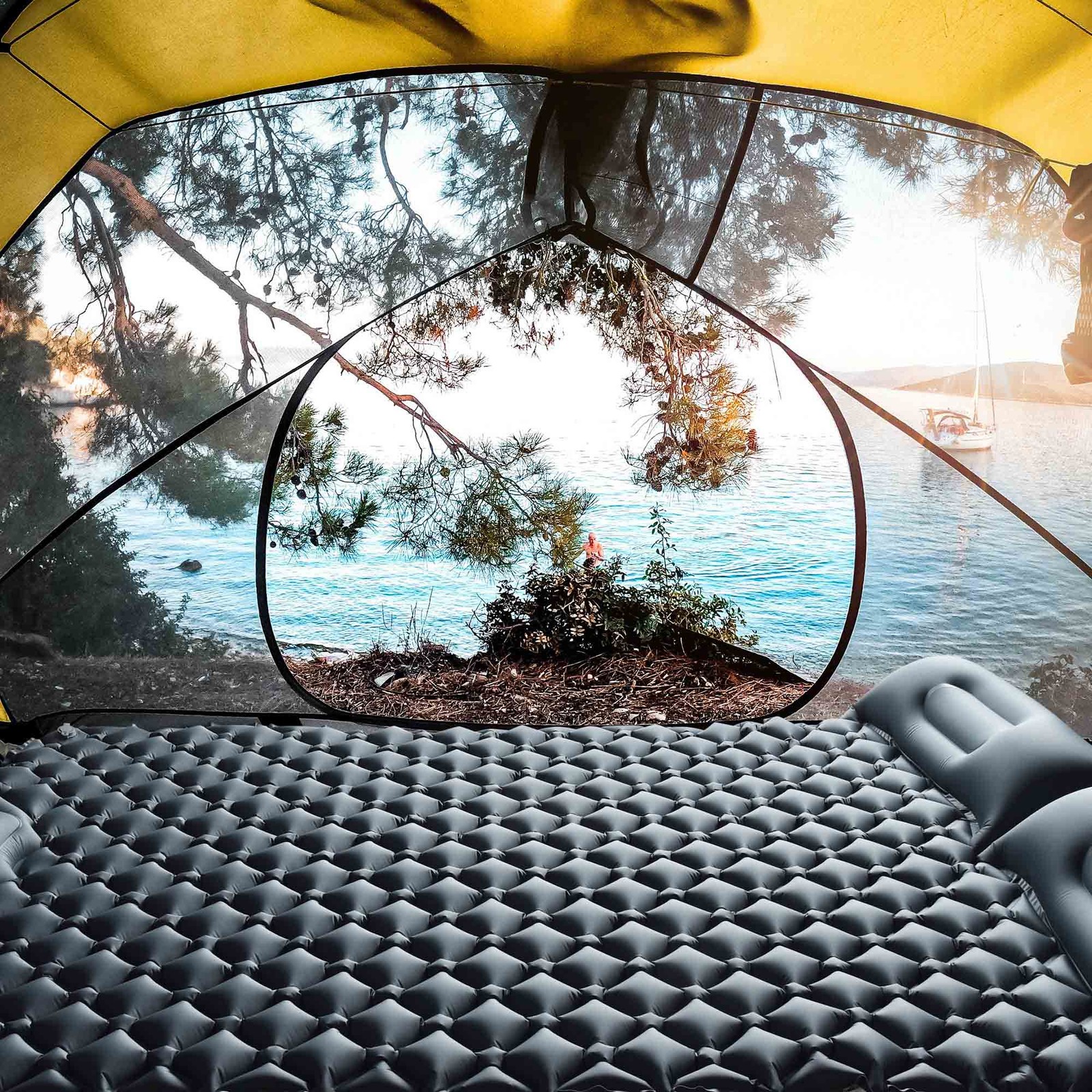 2-Person Sleeping Cot Pad - Comfortable for Camping/Outdoor Use