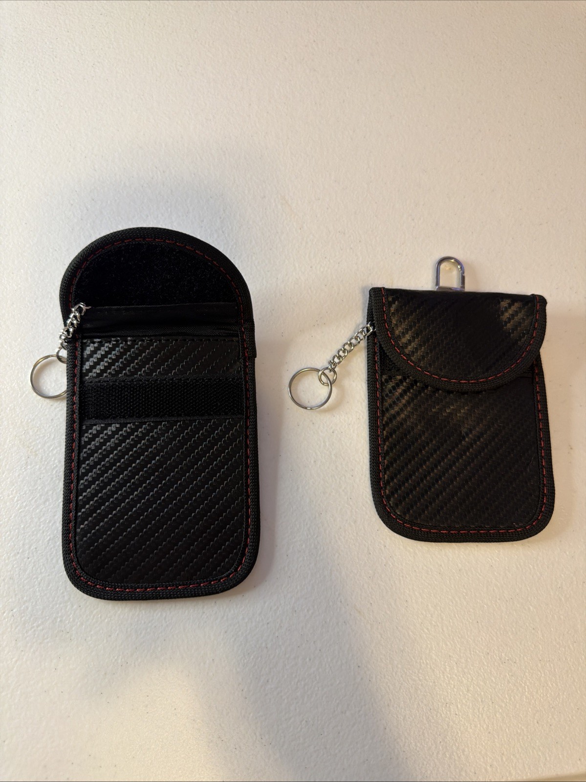 2  Faraday Pouch Bag for Car Keys, RFID Signal Blocking Holder, Faraday Key Red