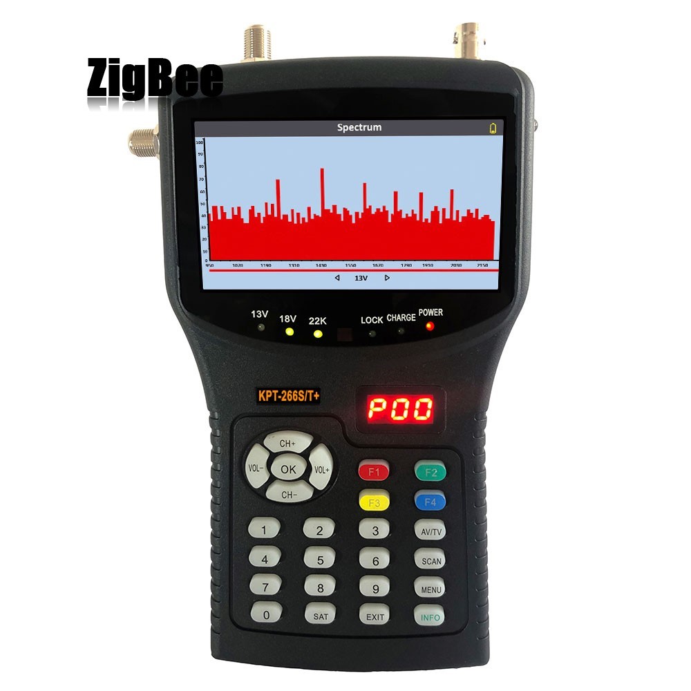 KPT-266S/T+ (Plus) 4.3" Combo Satellite Finder (S2+T2+C) & Spectrum Analyzer