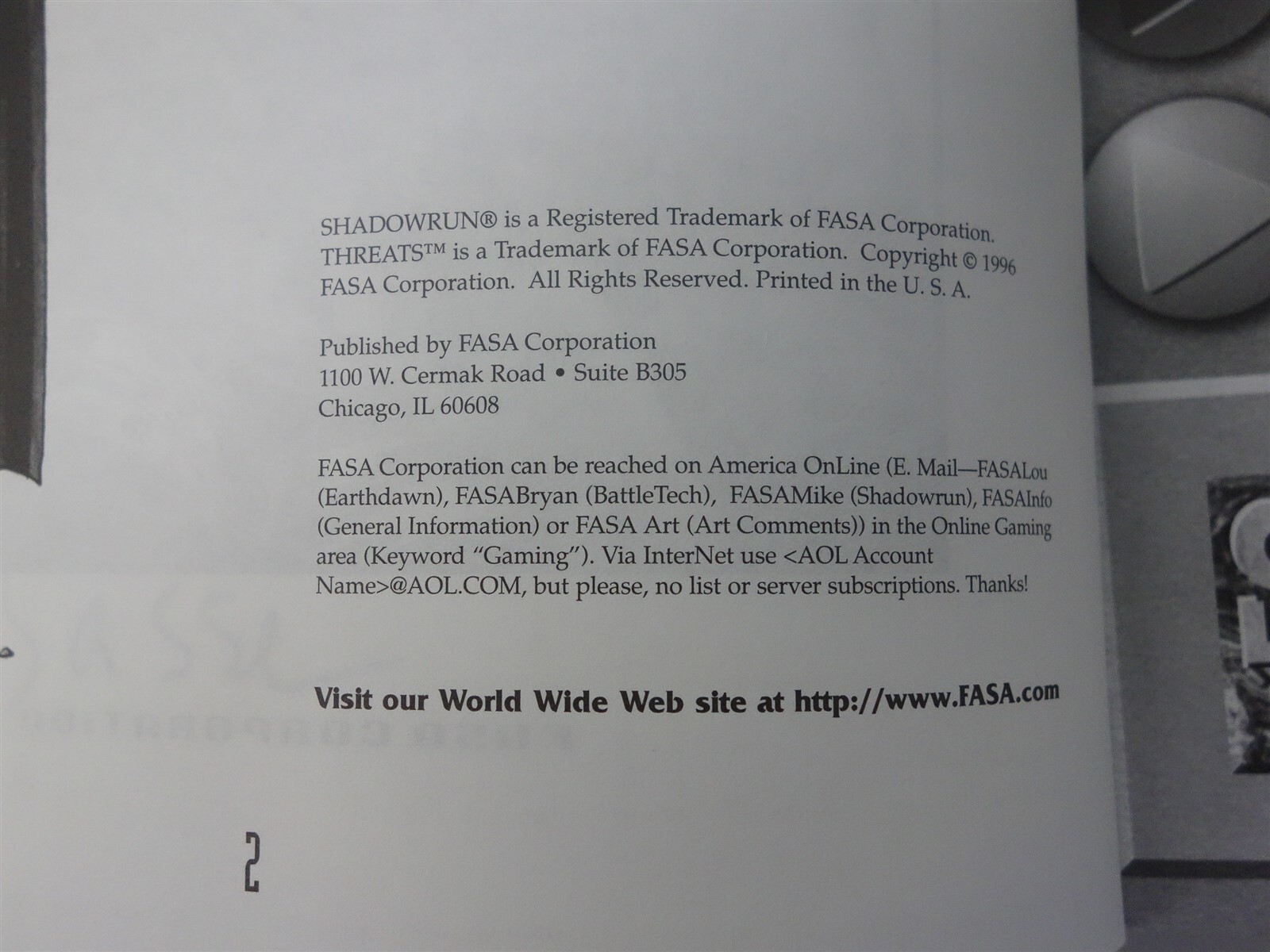 Shadowrun: Threats (FASA)