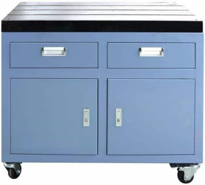 Tapping Machine Workbench 600*900mm(23.6*35.4in) Moving Workbench with Drawer