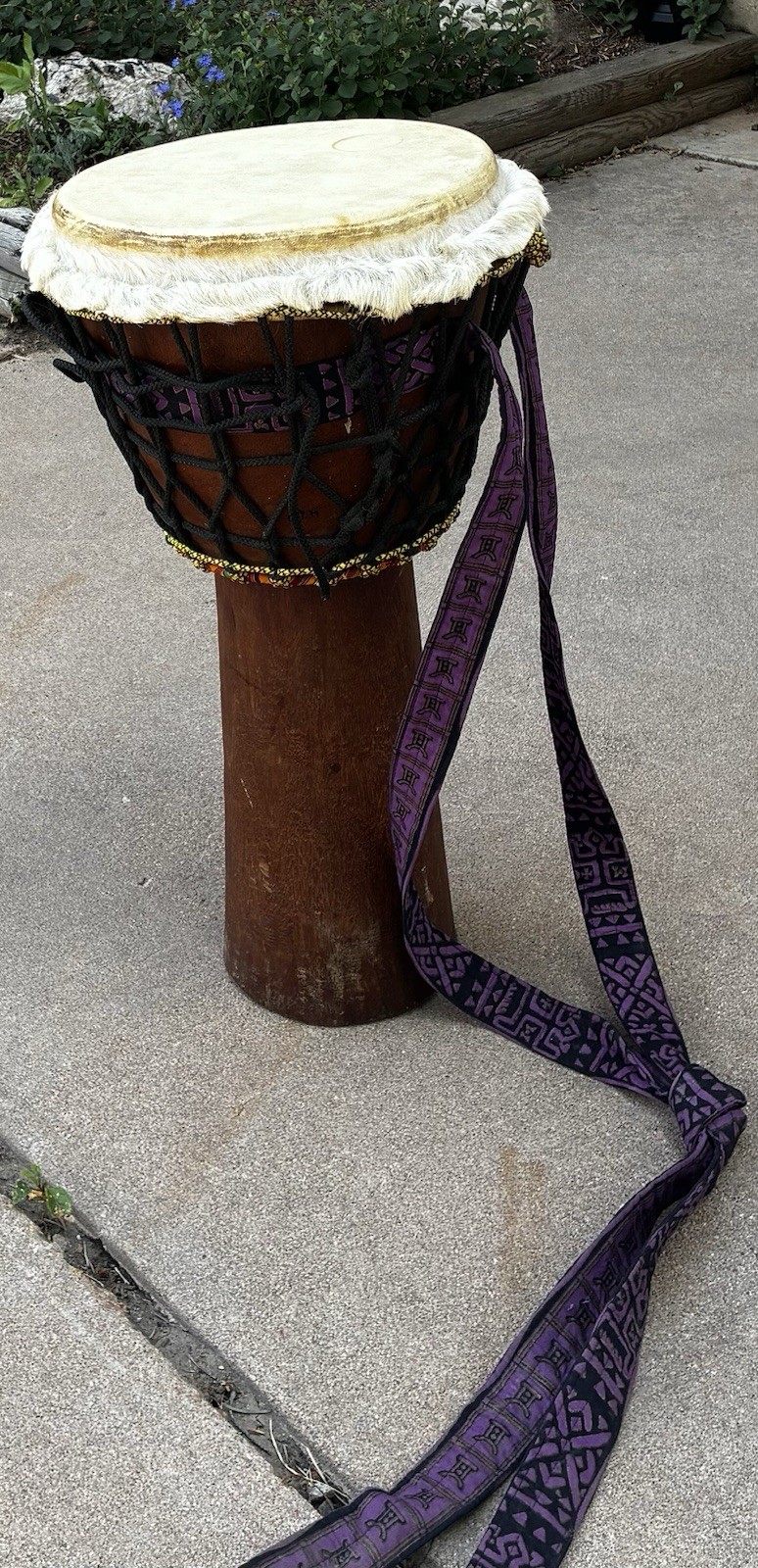 Vintage handmade African Djembe drum