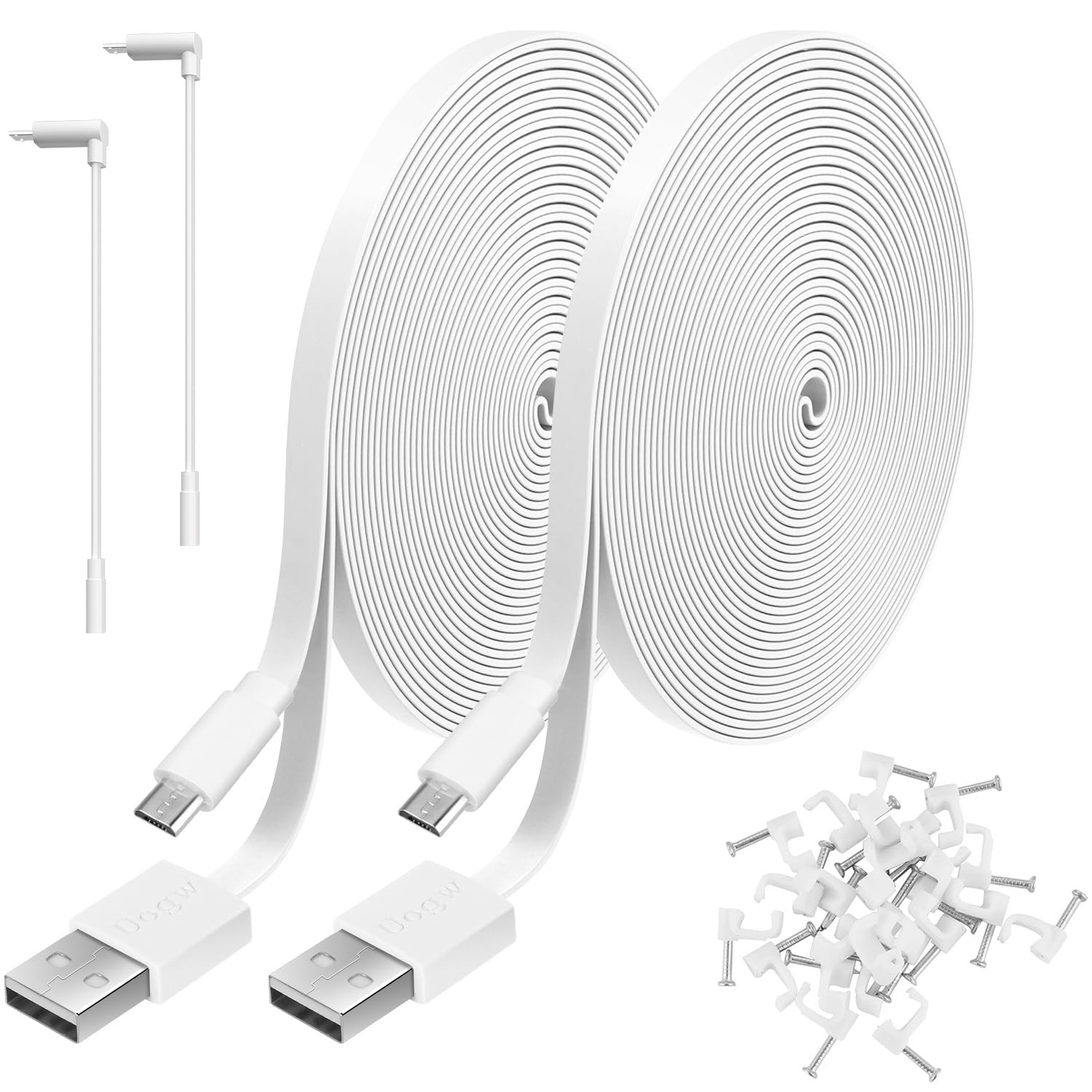 2Pack 20FT Power Extension Cable,Charging Power Cord for Security Camera,Blink M