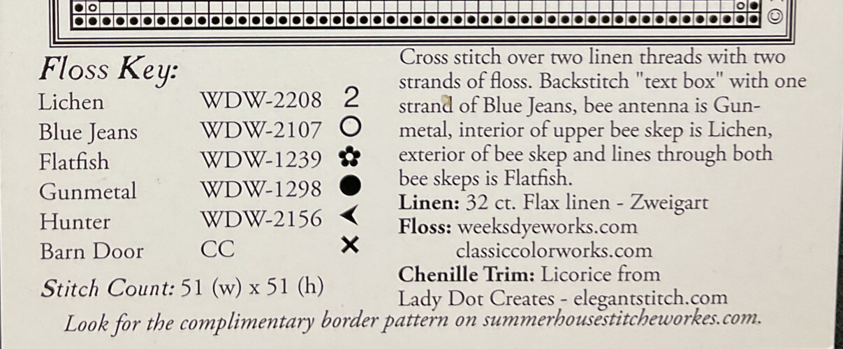 2020 FRAGMENTS IN TIME VIRTUES- #3 INDUSTRY Cross Stitch Pattern/Chart