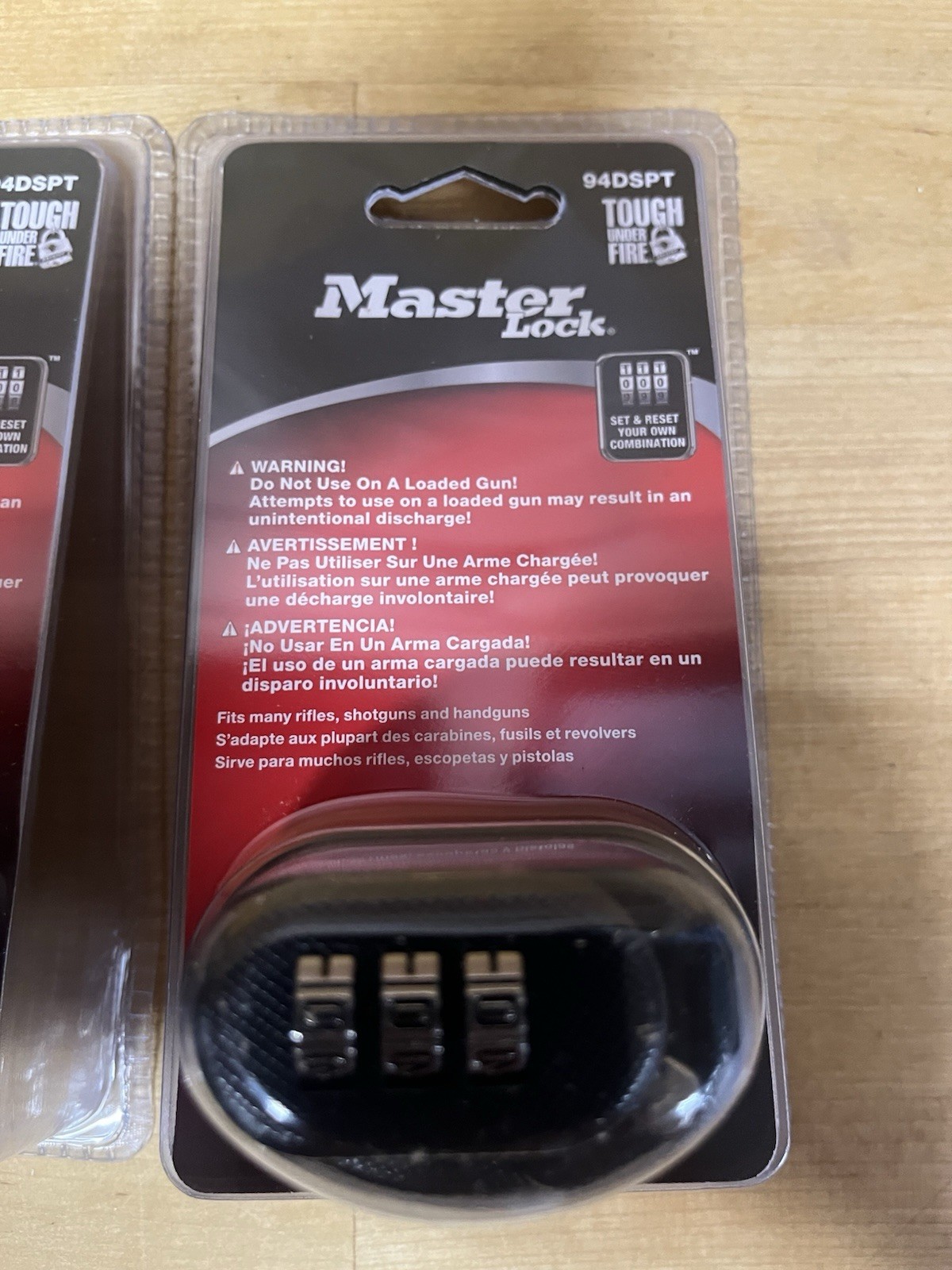 Two 94DSPT MasterLock Trigger Combination Gun Locks Black SEALED/NEW