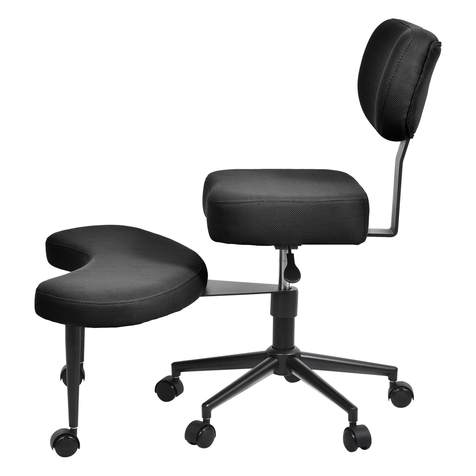 Ergonomic Cross Legged Chair, 360° Swivel Meditation Chair Height Adjustable Sea