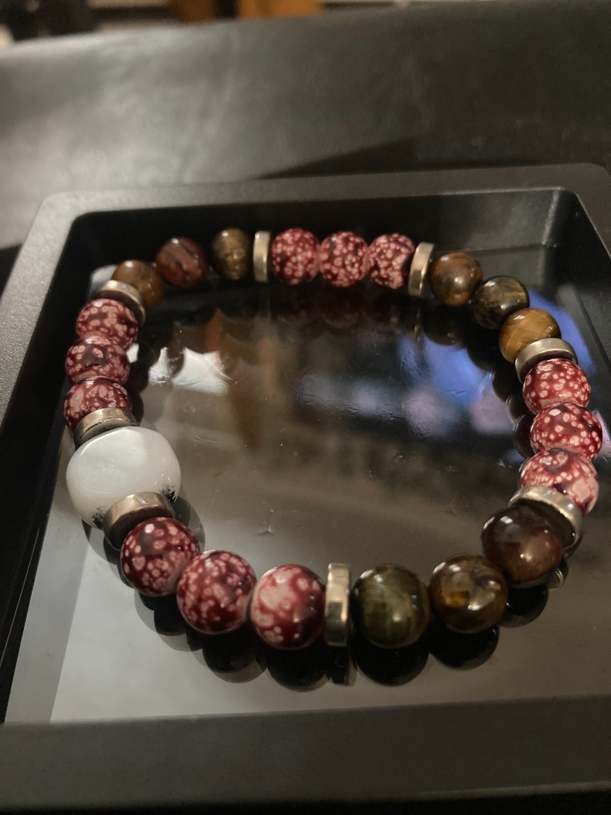 Unisex handmade beaded bracelet