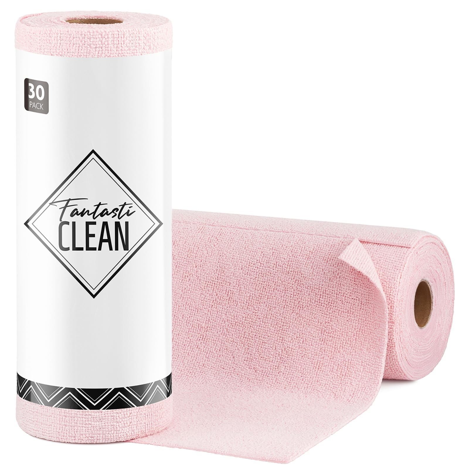 Microfiber Cleaning Cloth Roll 30 Pack, Tear Away Microfiber Towels, 12" x 12...