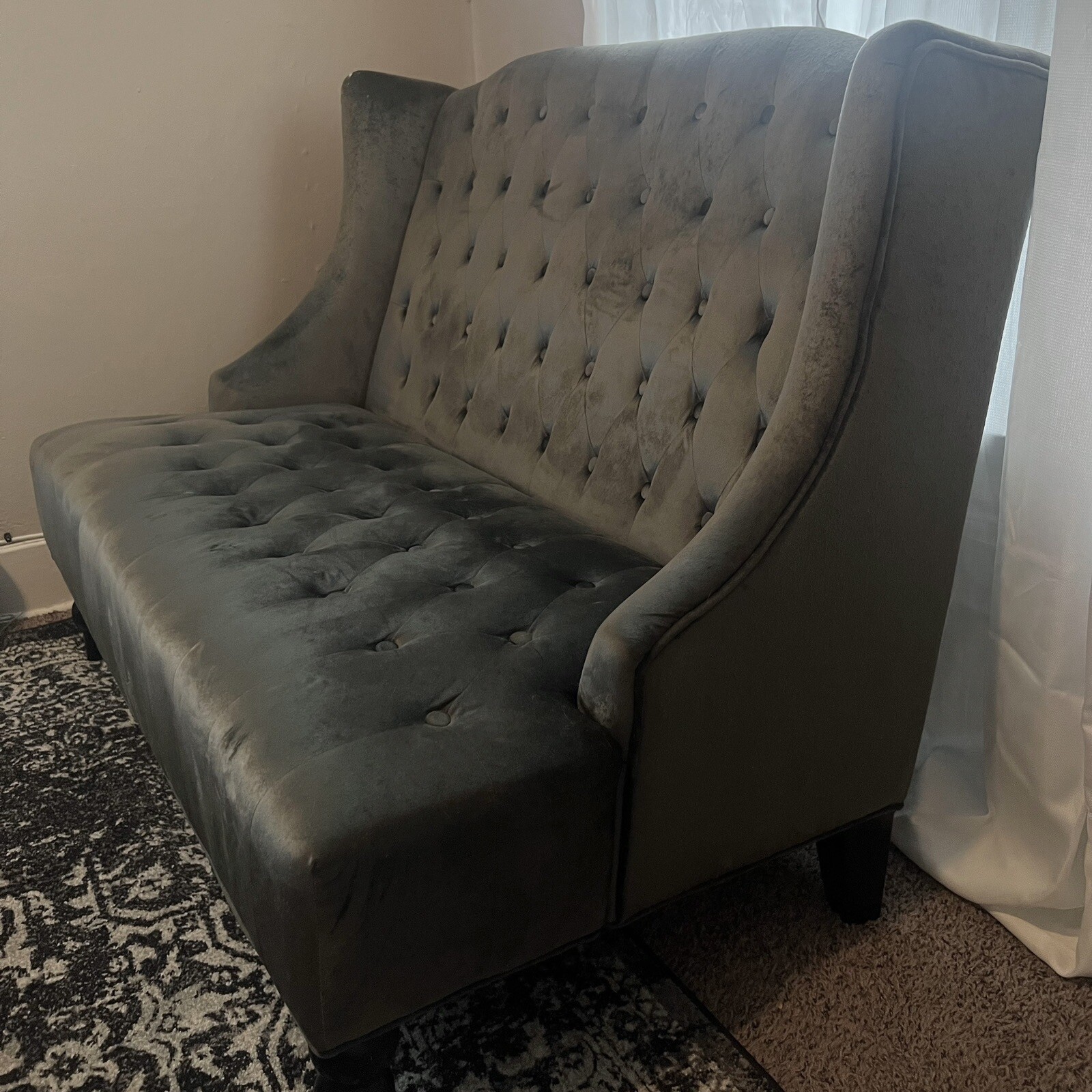 Grey Velvet Sofa