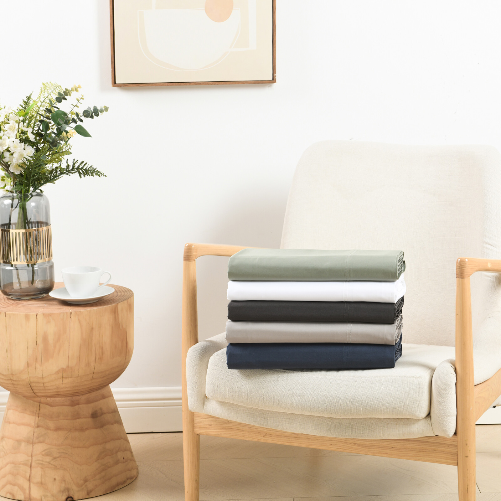Luxe Bedding Bamboo Cotton 400TC Sheet Set Perla Grey