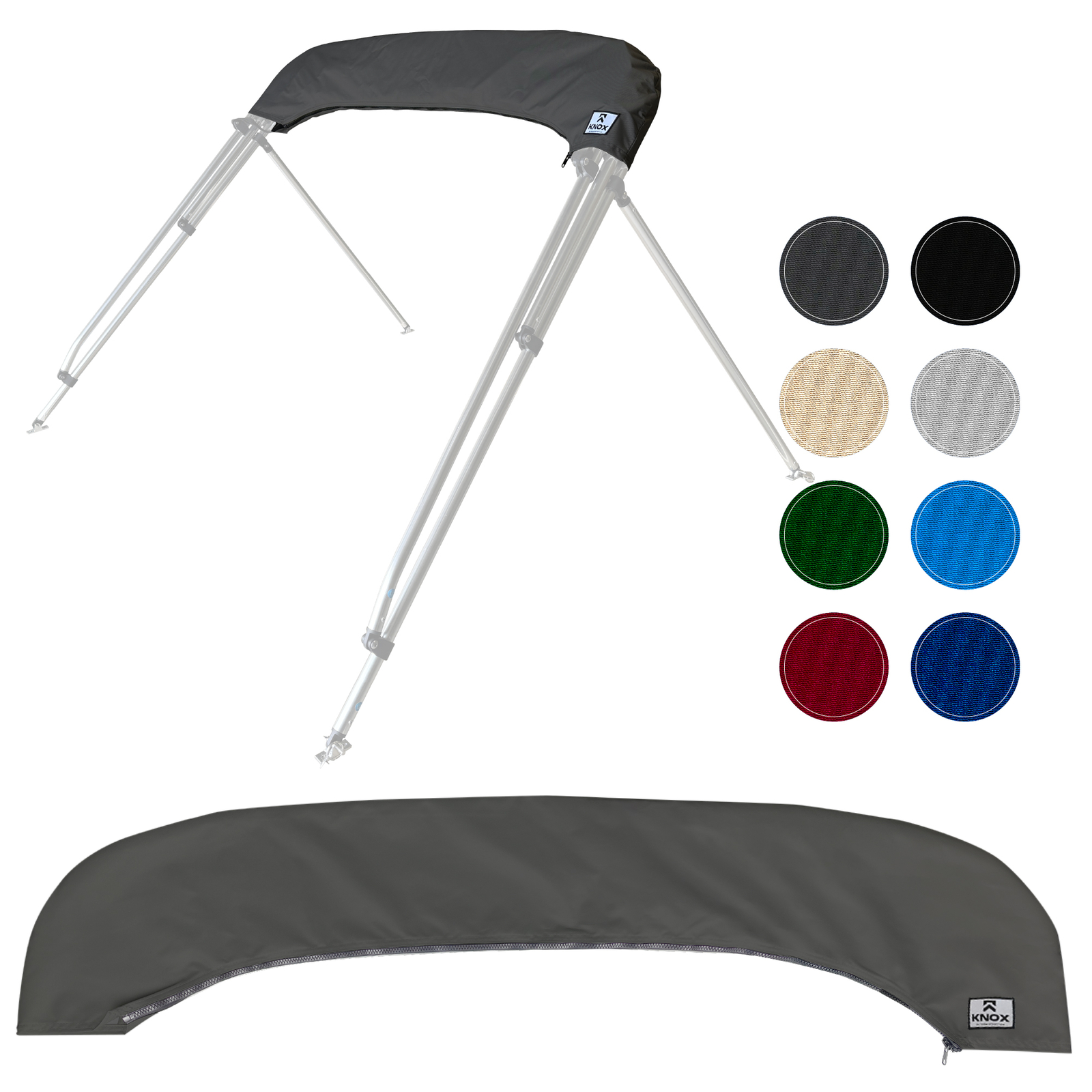 KNOX Bimini Top Boot Cover Replacement, Fits 3–4 Bow Bimini Tops for Boats