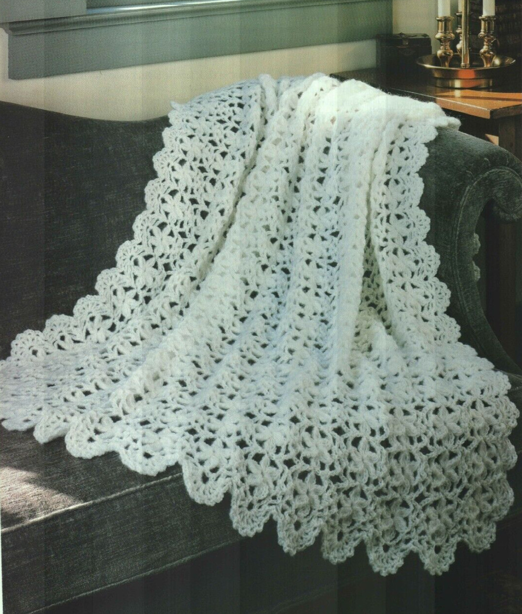 SNOWGLORIES AFGHAN HOME DECOR CROCHET PATTERN INSTRUCTIONS