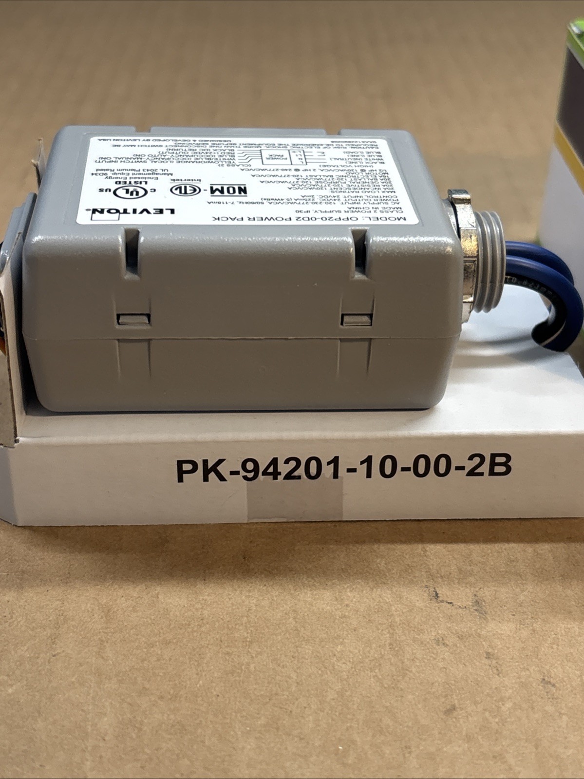 New Leviton OPP20-OD2 Occupancy Sensor Power Pack, Super Duty, Auto On
