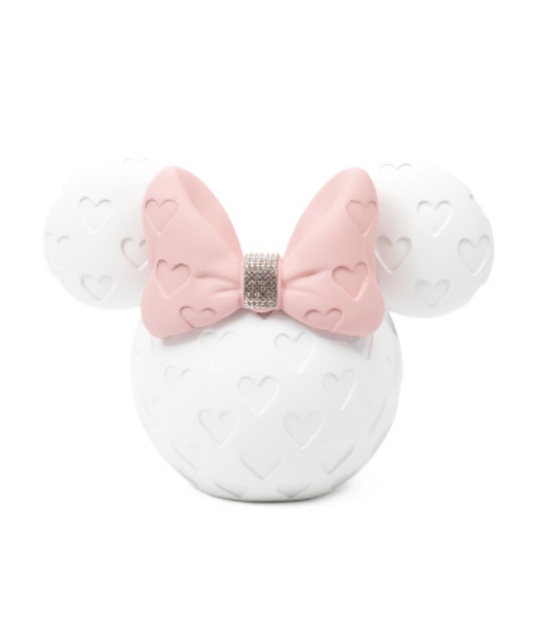 New Disney Jay Franco & Sons Rhinestone White Heart Minnie Mouse Makeup Tumbler