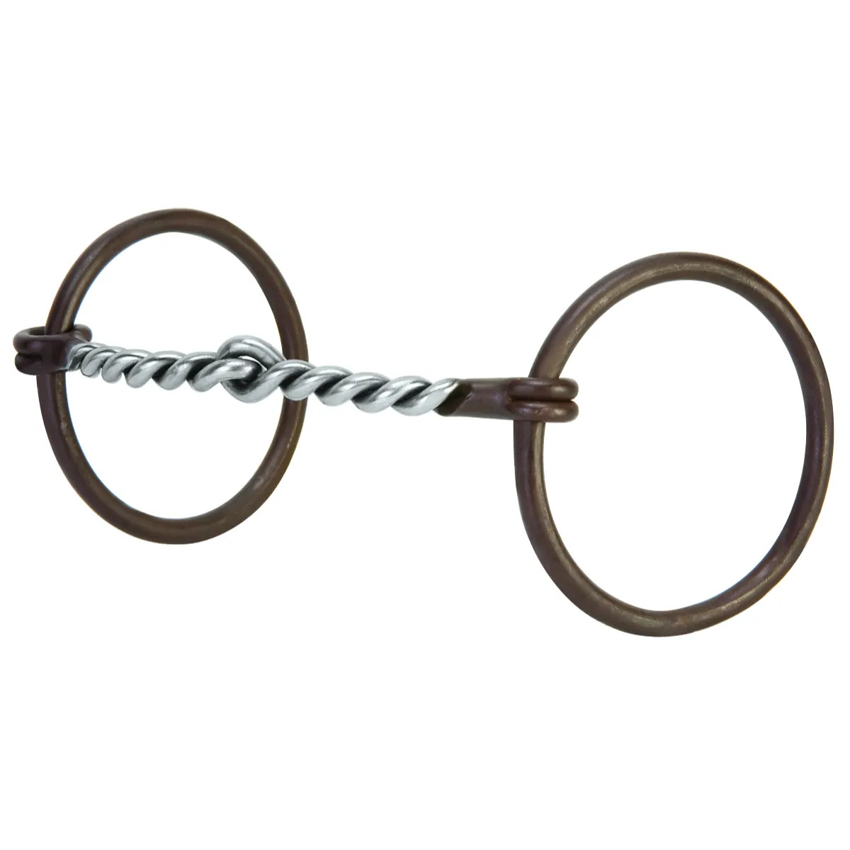 Weaver Leather Professional Ring Snaffle Bit - 5” Twisted Curved Mouth, 3”