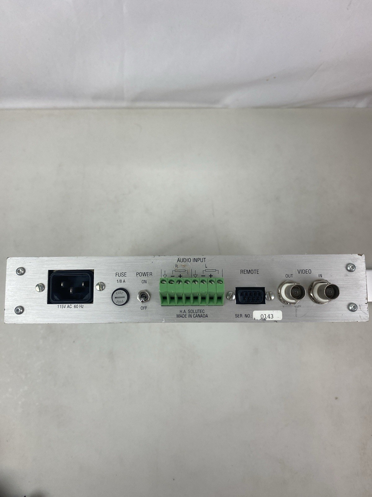 Solutec SOL-20/20 Audio Level Meter Rack Mount Broadcast Studio Untested