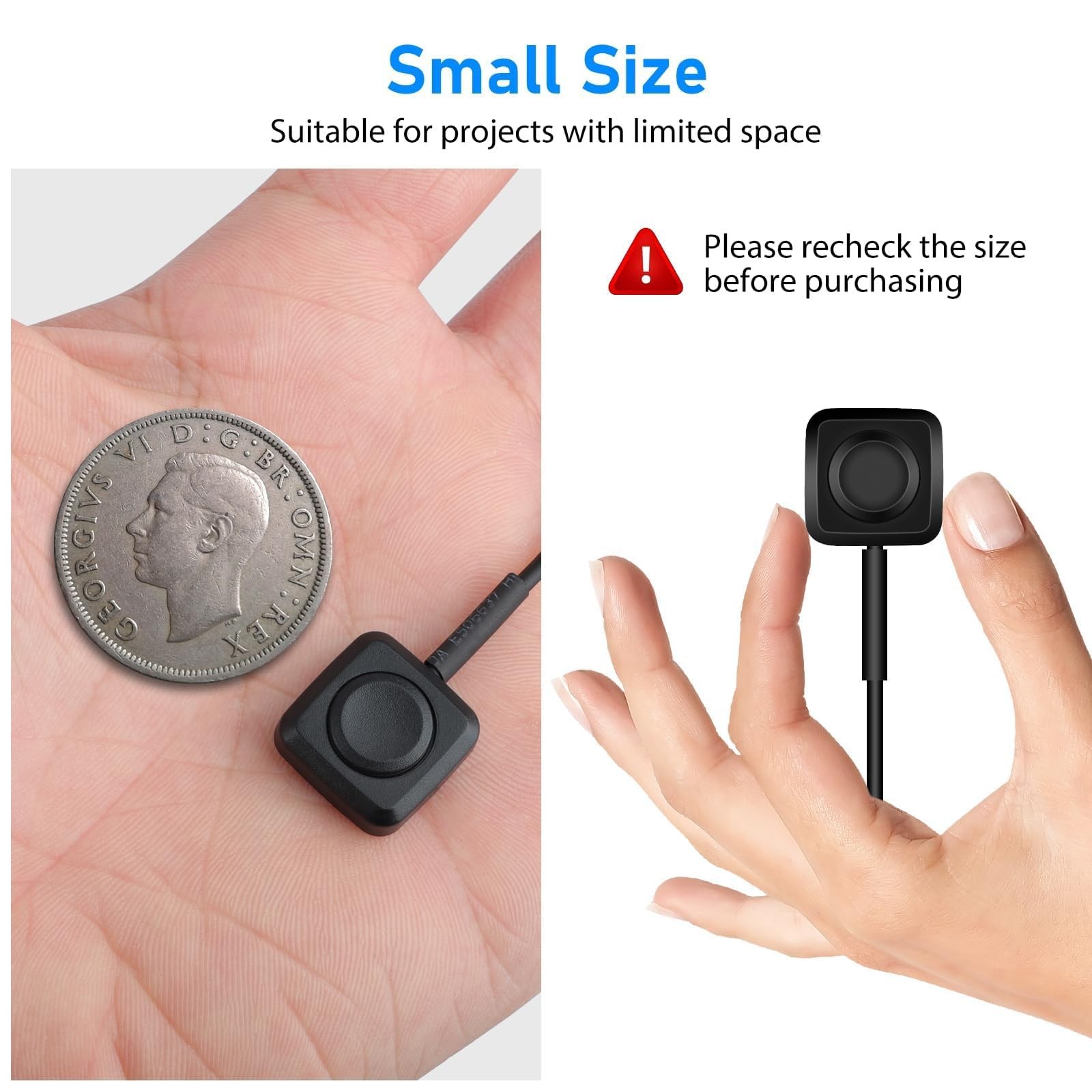Linkstyle 10Pcs Momentary Push Button Switch, Surface Mount 11.43in Wire
