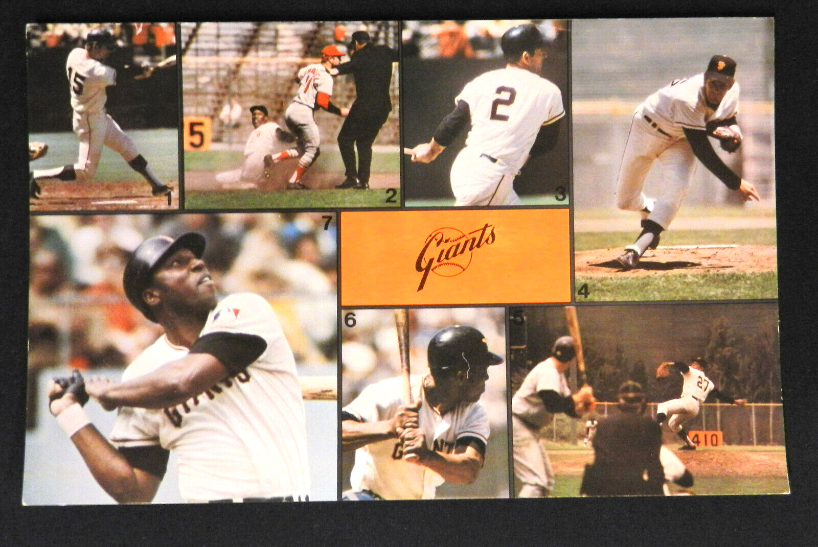 1971 San Francisco Giants MLB Baseball Large Collage Postcard Rare