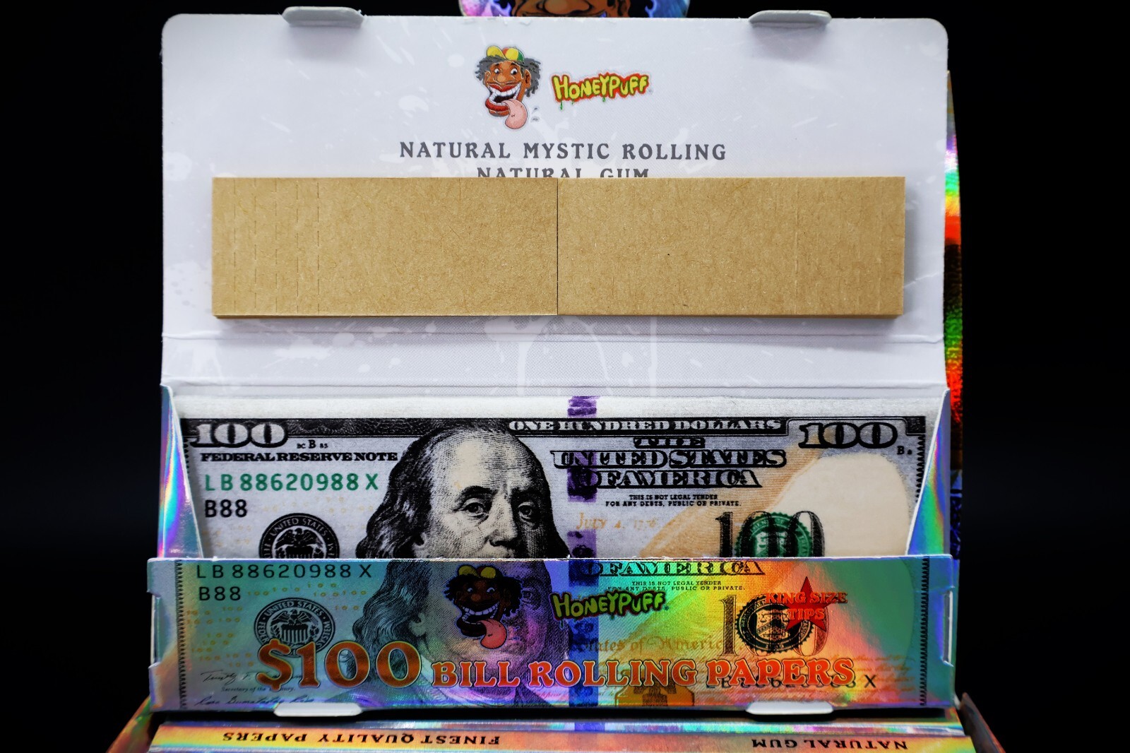 10- Pack $100 dollar bill rolling papers (72 papers) plus Tips Limited Quantity