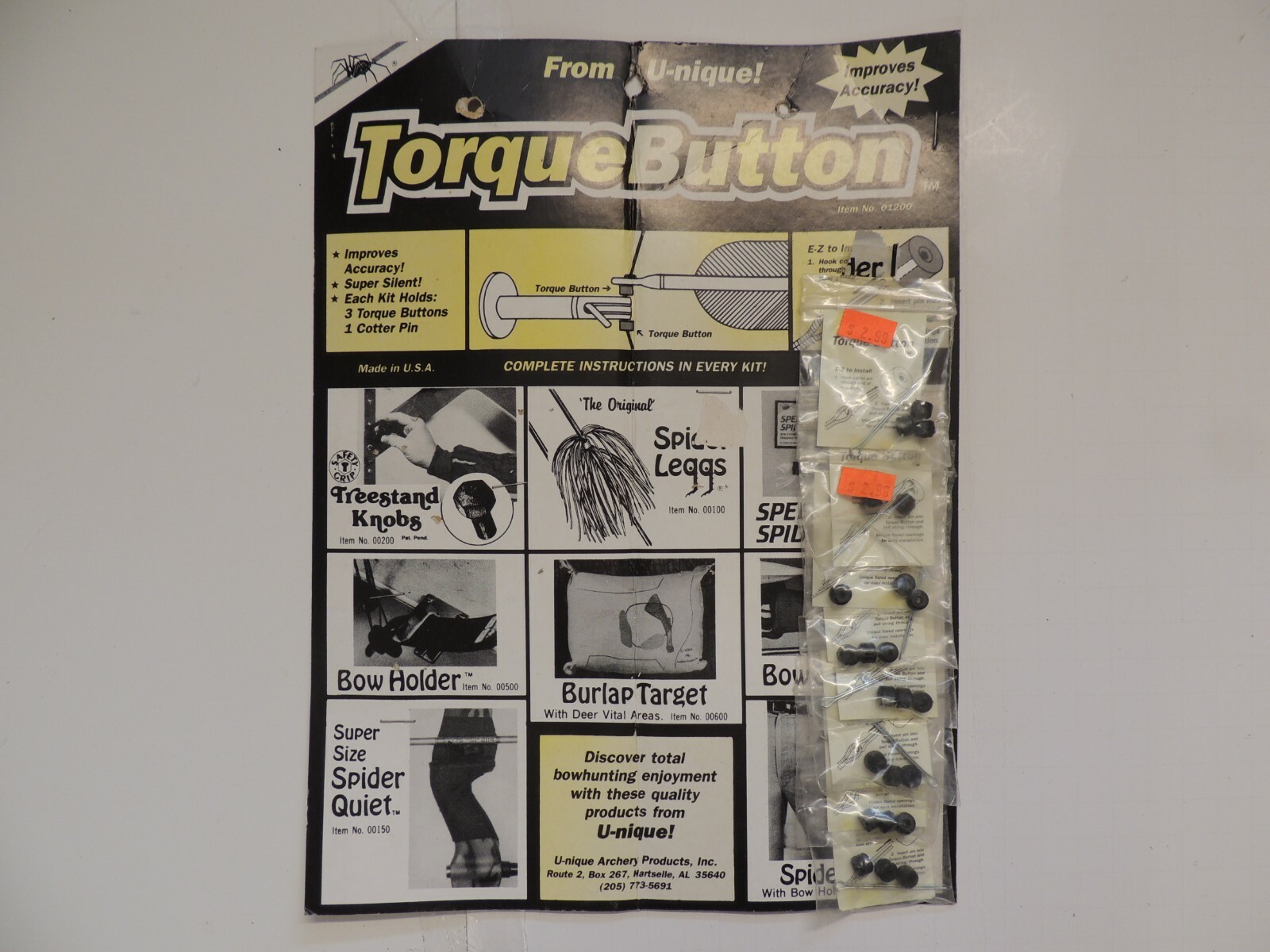 lot of 7 U-Nique Torque Button Release Aid Archery Bow Hunting  NEW